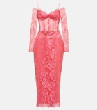 Rasario Corset lace midi dress