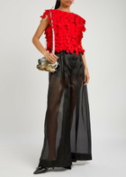A.W.A.K.E Mode Wide-leg Organza Trousers Black