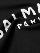 Balmain - Logo-Print Cotton-Jersey Sweatshirt - Black