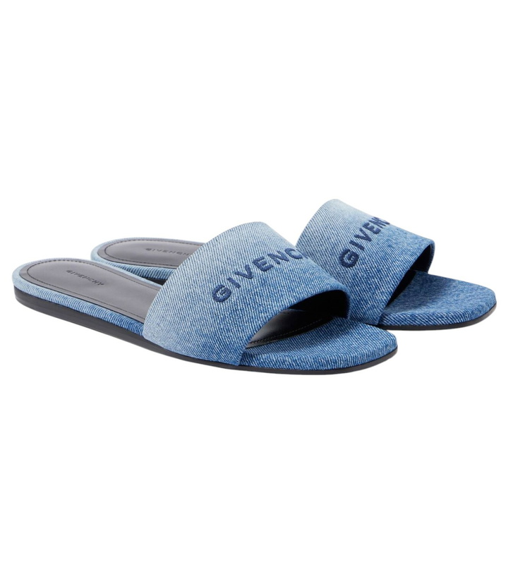 Photo: Givenchy Logo denim slides