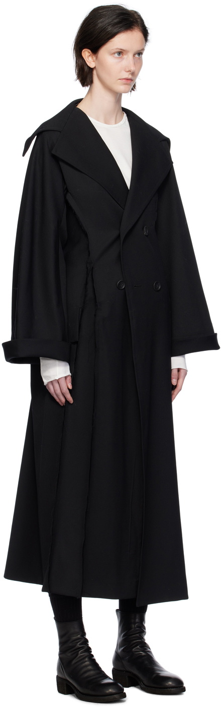 Yohji Yamamoto Black Slim Coat