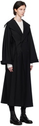 Yohji Yamamoto Black Slim Coat