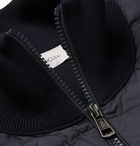 Moncler - Panelled Jersey and Quilted Shell Down Jacket - Men - Midnight blue