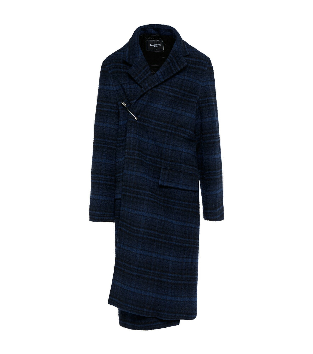 コート Balenciaga Raglan One Layer Coat In Vintage Checked Wool One Layer Raglan Coat in Black/grey | Balenciaga US