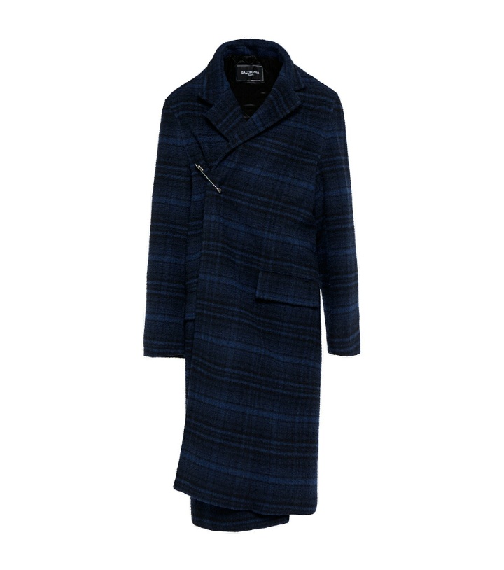Photo: Balenciaga - Checked wool coat