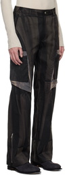 JiyongKim Black Sun-Bleached Cargo Pants