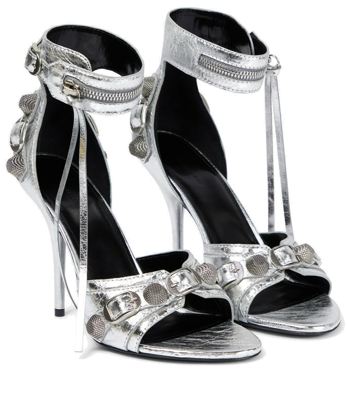 Balenciaga Cagole embellished leather sandals Balenciaga