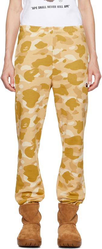 Photo: BAPE Yellow Color Camo Sweatpants