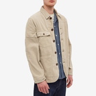 Universal Works Men's Patched Mill Bakers Jacket in Stone