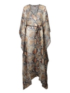 Roberto Cavalli Sunset Aran Multicolor Kaftan Dress