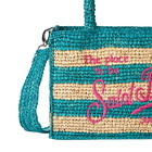 MC2 Saint Barth Colette Raffia Handbag With White And Bluette Stripes