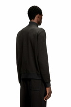Diesel Wweatshirt with mock neck and metallic Oval D - Sweaters Mens in Black