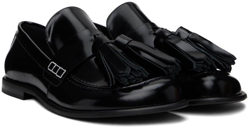 【関税込み】Gourmet Loafers - J.W. Anderson - Black - Leathe Gourmet Chain leather loafers in black - JW Anderson | Mytheresa