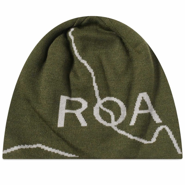 Photo: ROA Men's Logo Beanie in Dark Green