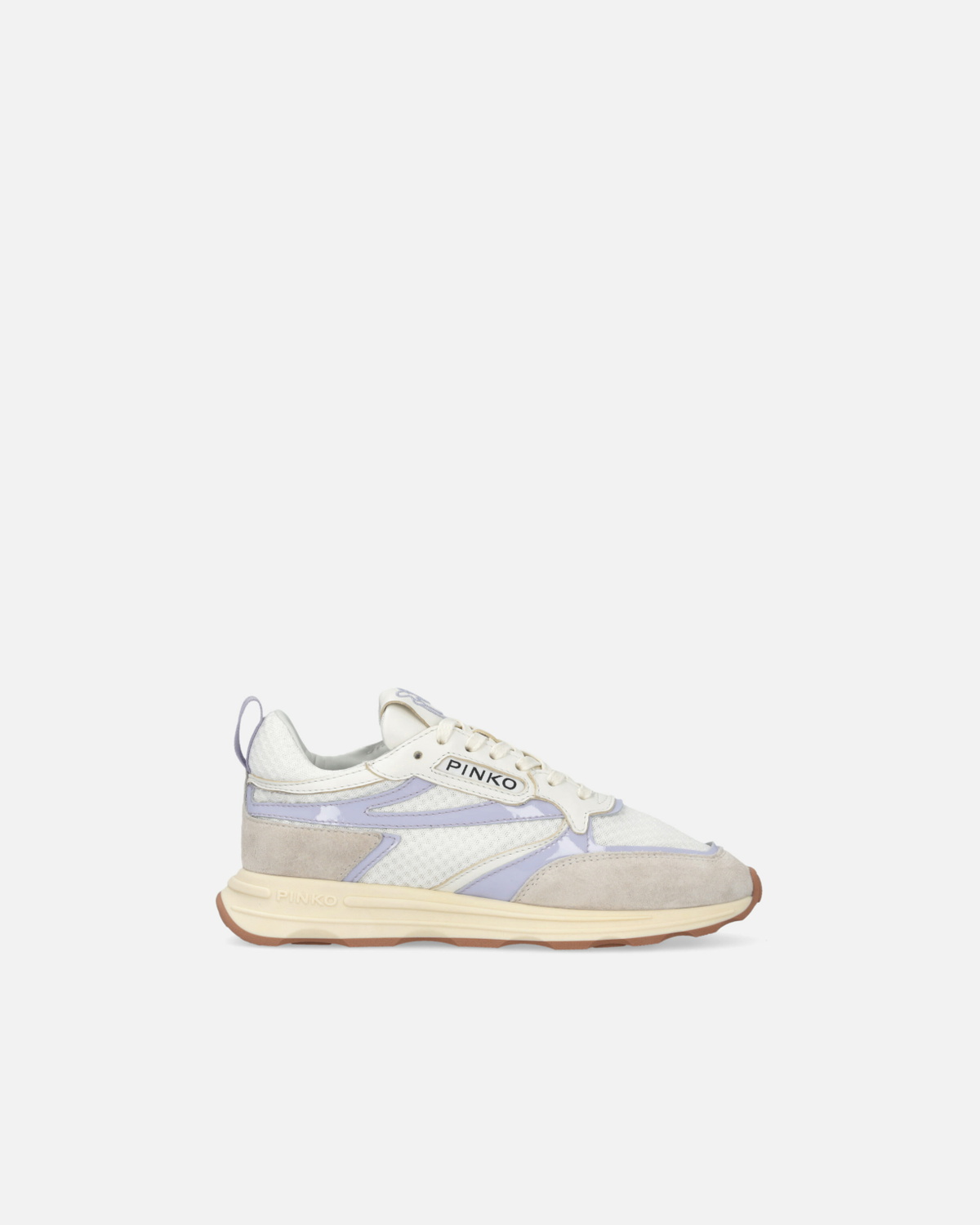 Pinko Sneakers With Logo And Patent Detailing White/Lilac