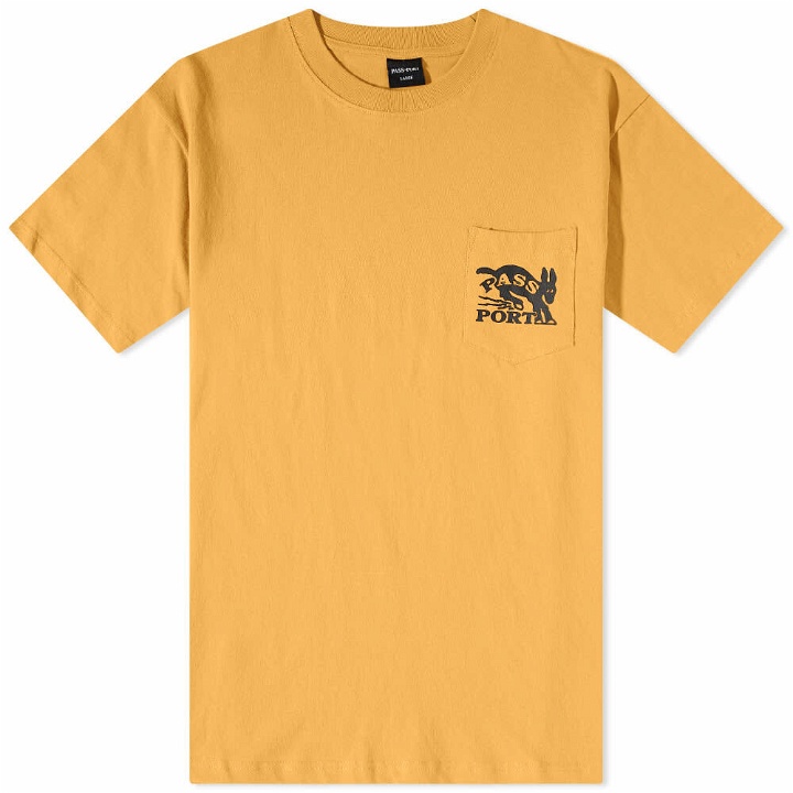 Photo: Pass~Port Men's Mule Pocket T-Shirt in Golden Brown
