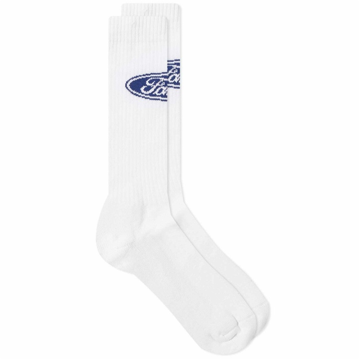 Photo: Sky High Farm Men's Farm Logo Socks in White