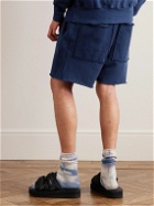 Les Tien - Garment-Dyed Fleece-Back Cotton-Jersey Drawstring Shorts - Blue
