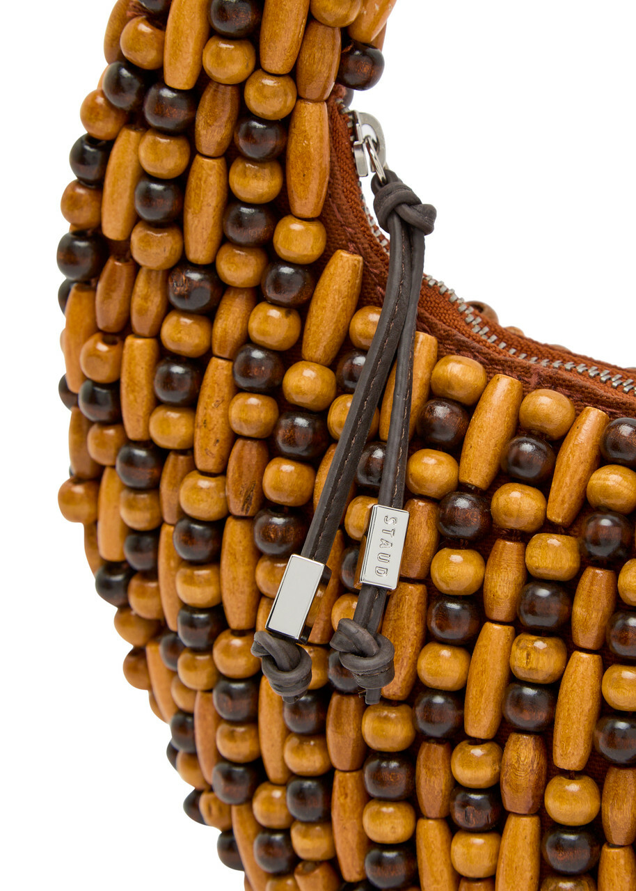 Staud Reef Beaded top Handle bag - Brown - One Size