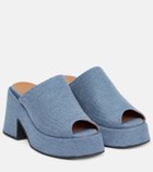 Ganni - Platform denim mules