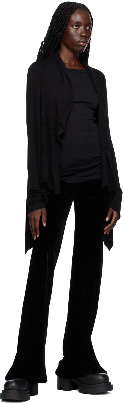 Rick Owens Women's Medium Wrap Cardigan Black