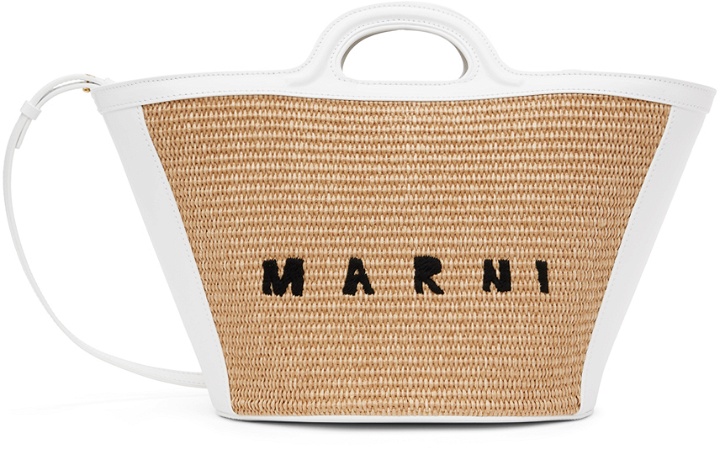 Photo: Marni Beige & White Small Tropicalia Bucket Bag