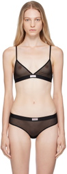 Alexander Wang Black Sheer Bra