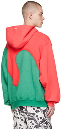 ERL Red & Green Swirl Hoodie