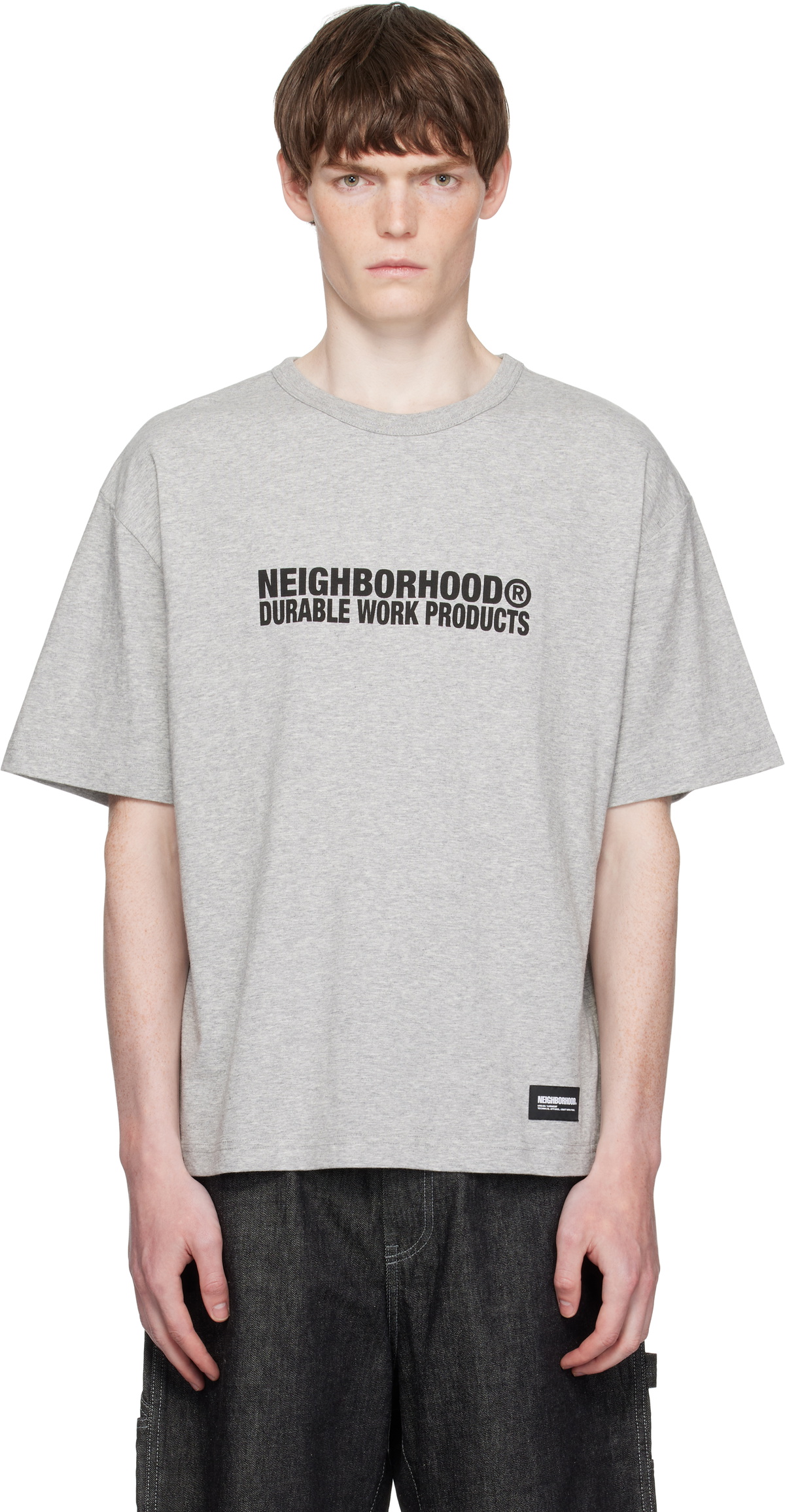 Neighborhood Gray Sheltech Crewneck T-shirt Neighborhood