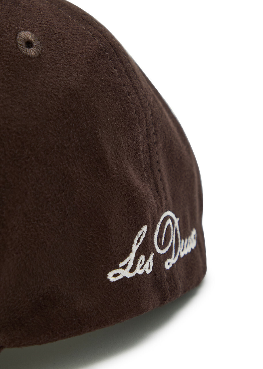 Les Deux Encore Logo-embroidered Faux Suede cap - Dark Brown - One Size