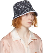 Casablanca Blue Denim Monogram Bucket Hat
