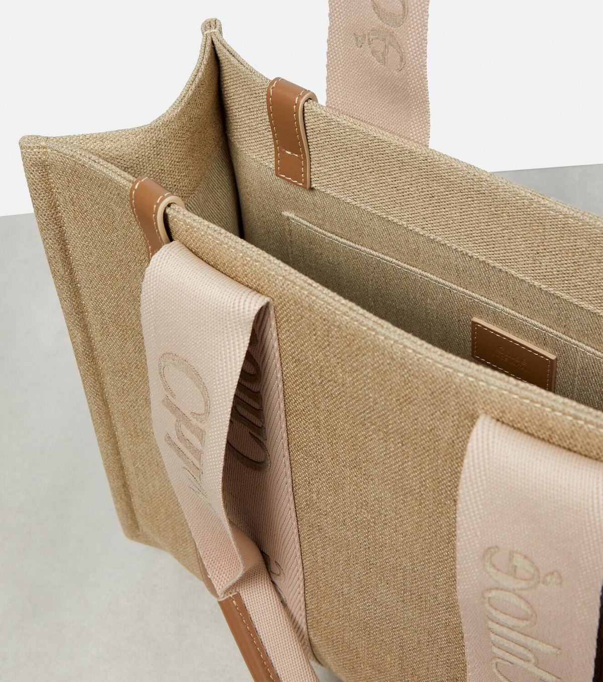 Chloé Woody Medium canvas tote bag