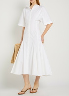 Jacquemus La Robe Moisson Cotton-poplin Midi Dress White