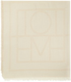 TOTEME Beige Monogram Wool Cashmere Scarf