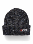 LOEWE - Louis Wain Logo-Embroidered Ribbed-Knit Beanie
