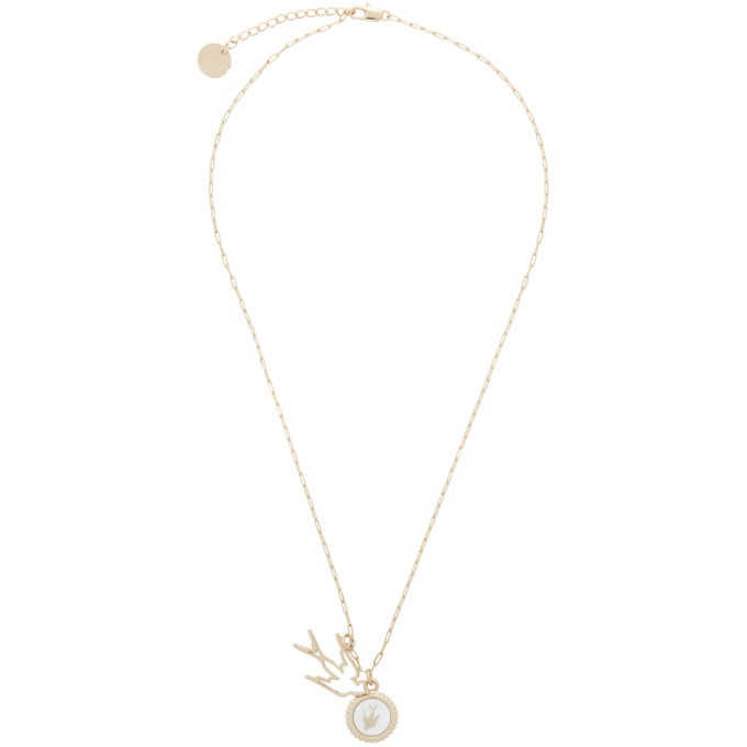Photo: McQ Alexander McQueen Gold Double Charm Necklace