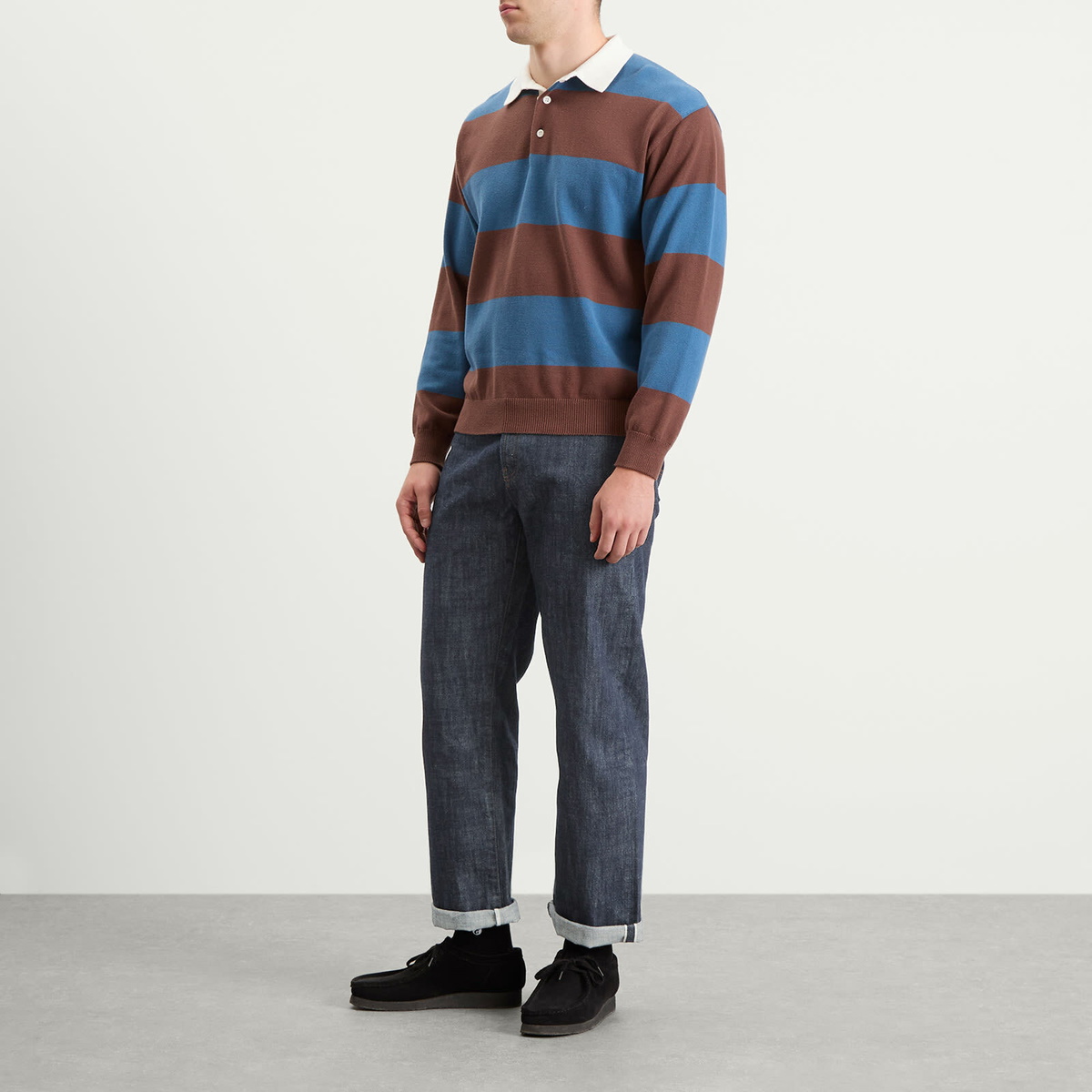 Dubbleware Men's Straight Leg Selvedge Denim Jeans in Indigo