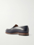 J.M. Weston - 180 Glossed-Leather Loafers - Blue