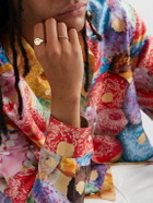 Roxanne First - Smiley 14-Karat Gold, Sapphire and Diamond Signet Ring - Multi