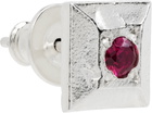 The Ouze SSENSE Exclusive Mini Cut Square Ruby Stud Single Earring