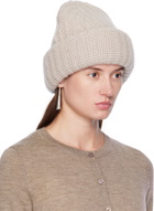 LISA YANG Beige 'The Beatris' Beanie