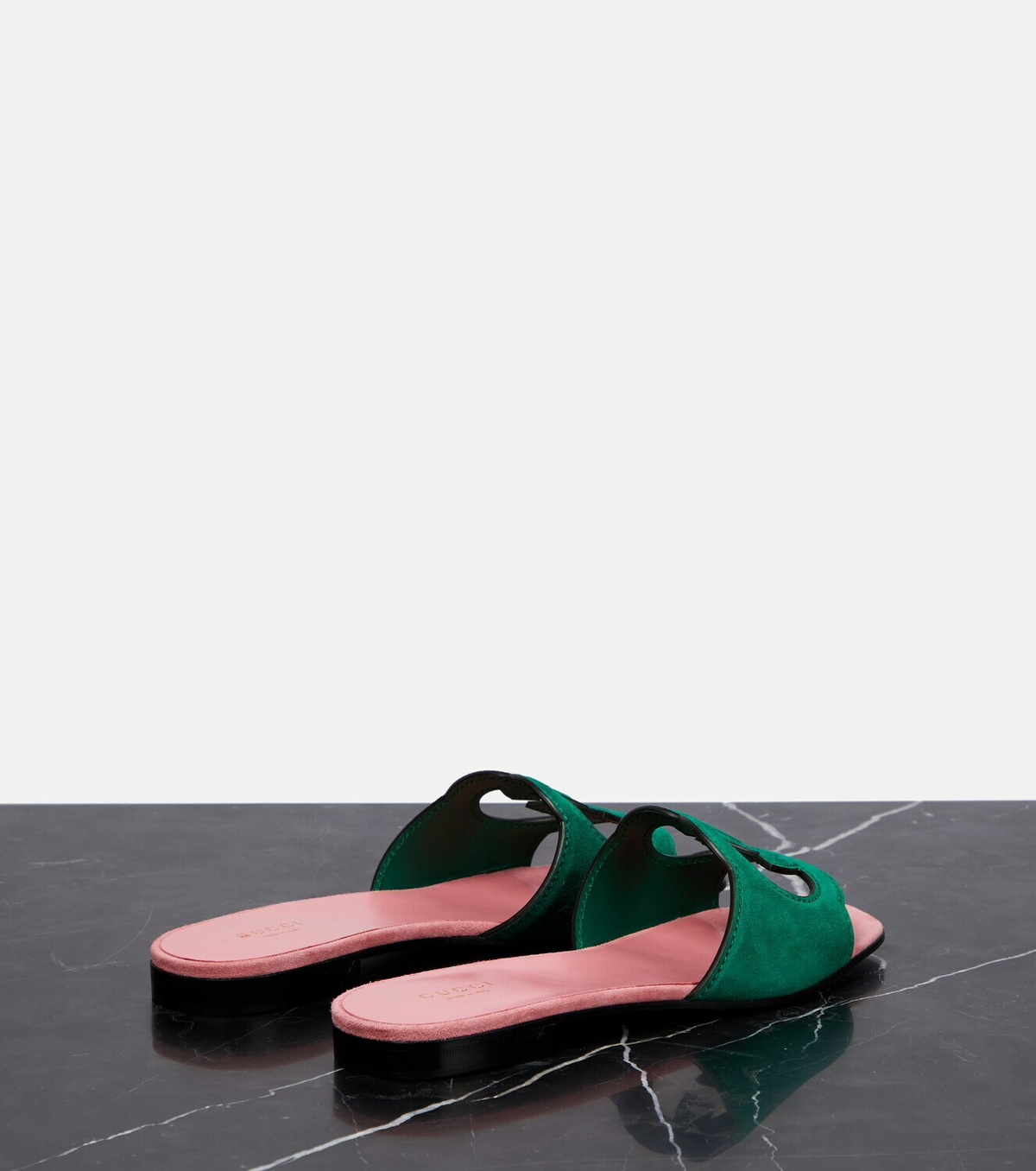 サンダル Gucci Gg Suede Flat Sandals Gucci - Interlocking G cutout suede sandals Gucci