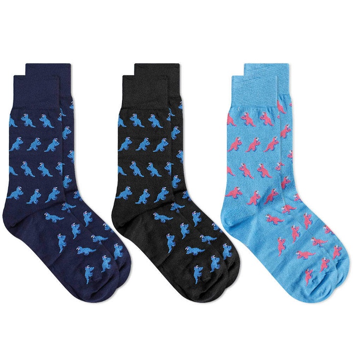 Photo: Paul Smith Men's Dino Socks - 3 Pack in Multi