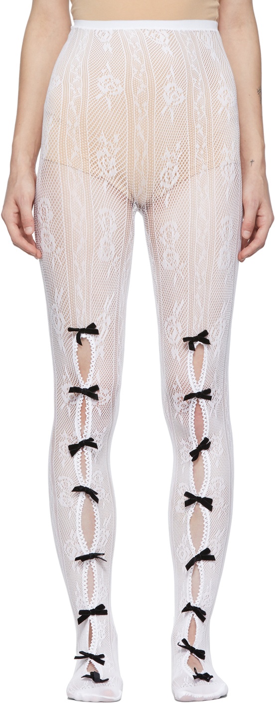 Nodress - Beige Bowknot Tights curated on LTK