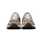 Golden Goose White and Brown Zoo Puzzle Running Sneakers