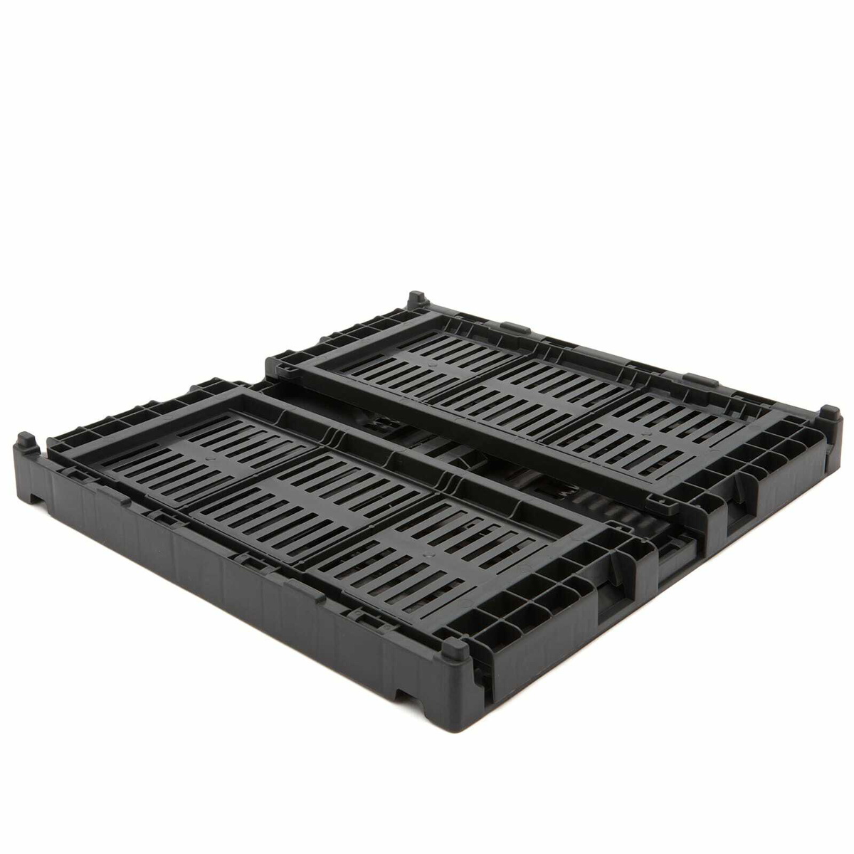 HAY Medium Square Recycled Colour Crate in Charcoal 