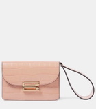 Victoria Beckham Dorian Nano croc-effect leather pouch with strap