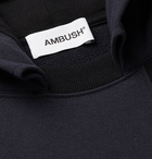 AMBUSH® - Logo-Embroidered Patchwork Loopback Cotton-Jersey Hoodie - Black