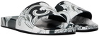 Versace Black & White Baroque Slides