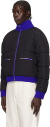 Guest in Residence Blue & Black Quilted Reversible Puffer Jacket